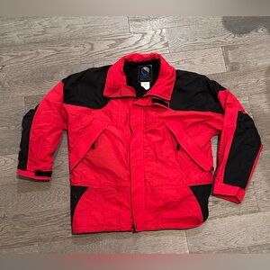 Serac Vintage Red & Black Ski Winter Jacket Size L